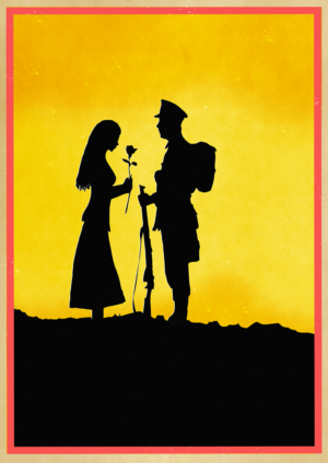 1916 World War One Love story poster graphic-design | Diseño Gráfico por dundun