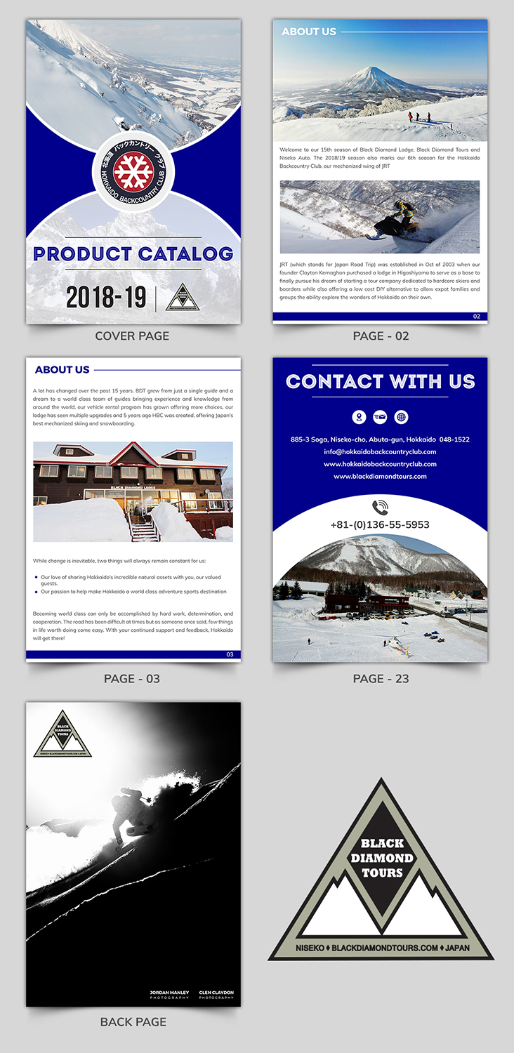 Catalogue Design by SAI DESIGNS for JRT Trading (Black Diamond Lodge) | Design #19246479