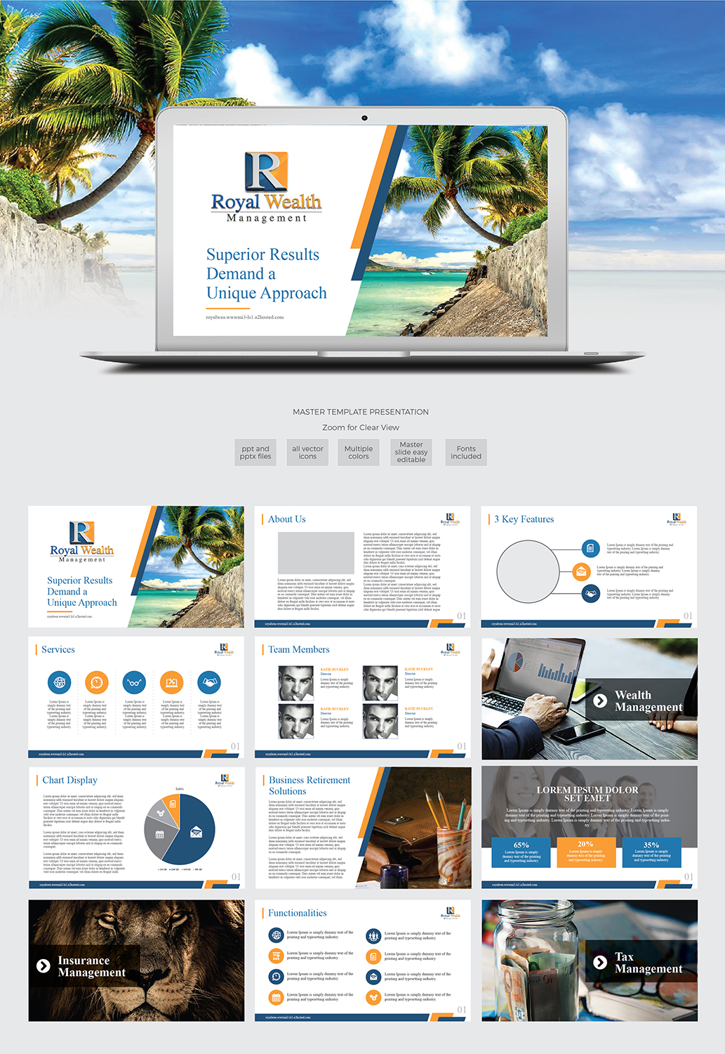 PowerPoint Design by Achiver for Royal Wealth Management | Design: #19200854