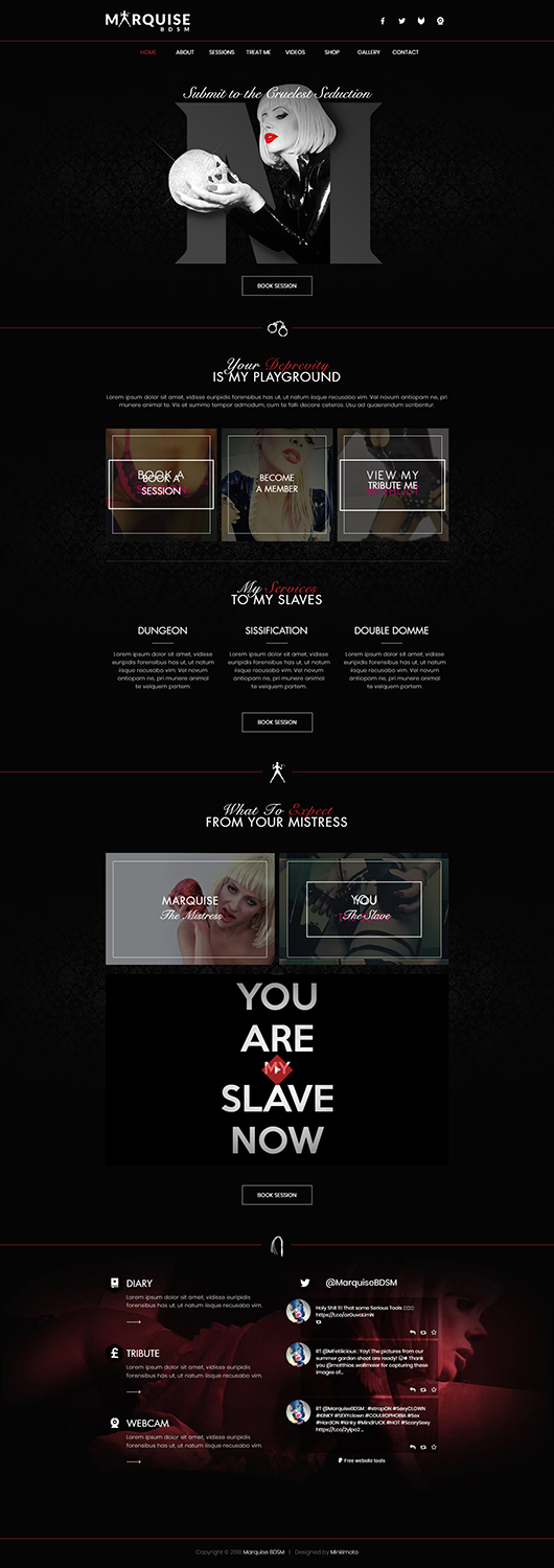 Diseño Web por Minkimoto para https://www.marquisebdsm.com/ | Diseño #19268721
