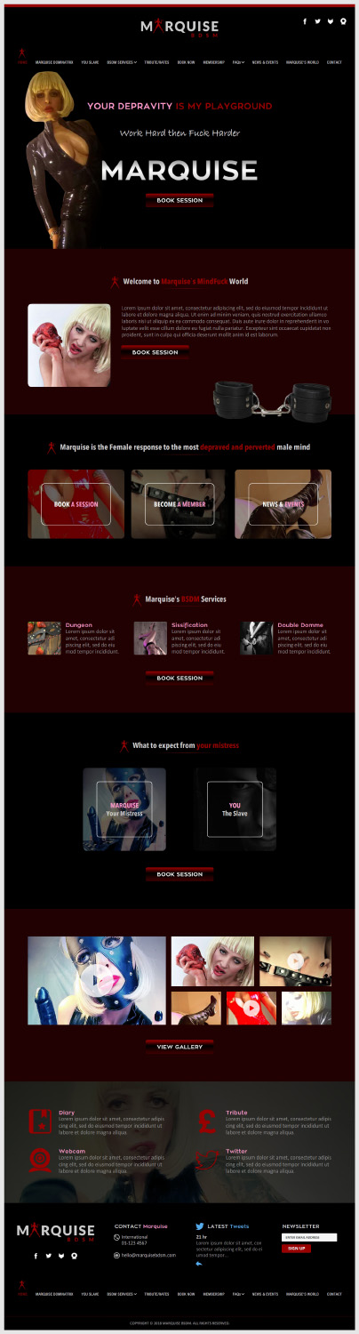 Web Design by -Marc- for https://www.marquisebdsm.com/ | Design #19314138