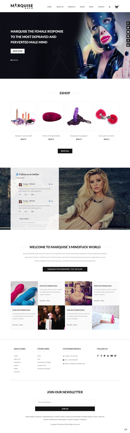 Diseño Web por pb para https://www.marquisebdsm.com/ | Diseño #19212263
