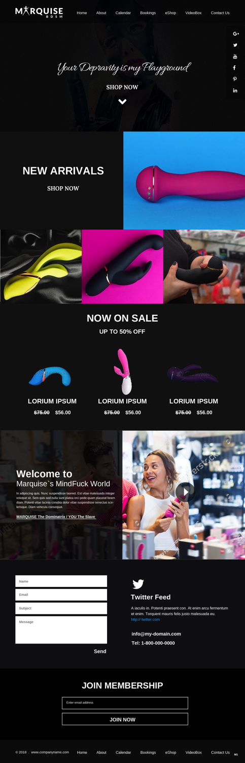 Diseño Web por pb para https://www.marquisebdsm.com/ | Diseño #19212268
