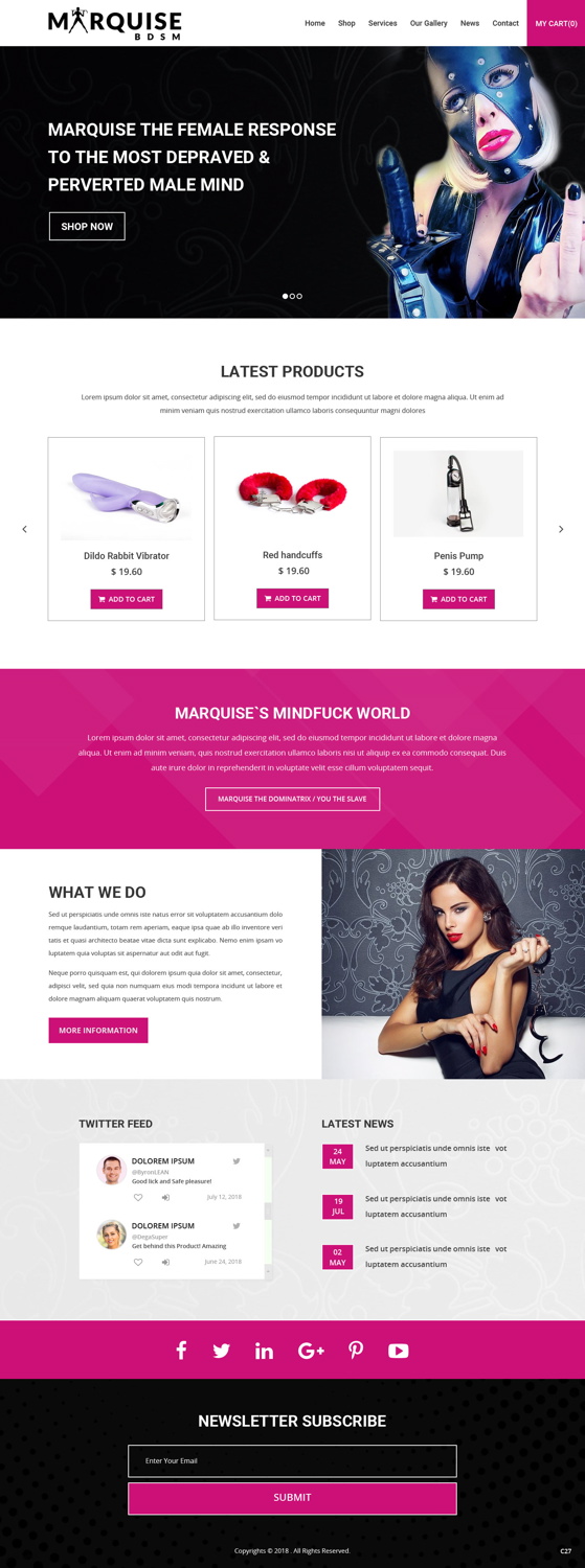 Diseño Web por pb para https://www.marquisebdsm.com/ | Diseño #19212282