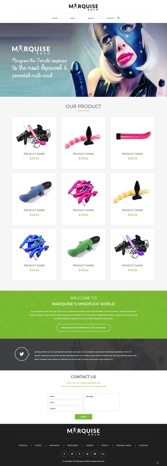 Diseño Web por pb para https://www.marquisebdsm.com/ | Diseño #19220747