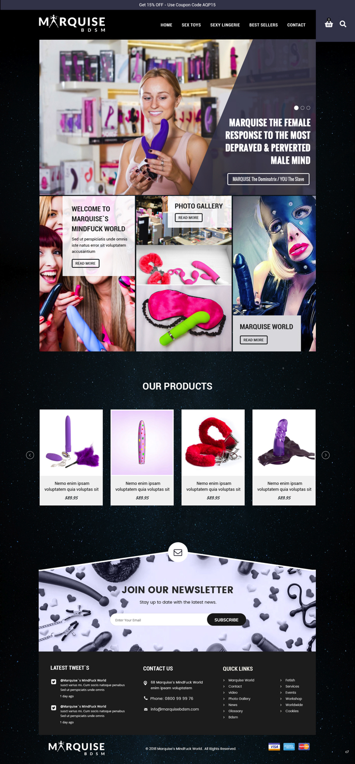 Diseño Web por pb para https://www.marquisebdsm.com/ | Diseño #19220749