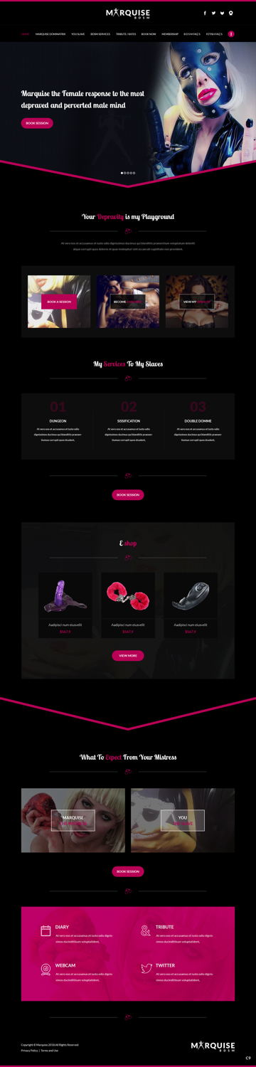 Diseño Web por pb para https://www.marquisebdsm.com/ | Diseño #19277199