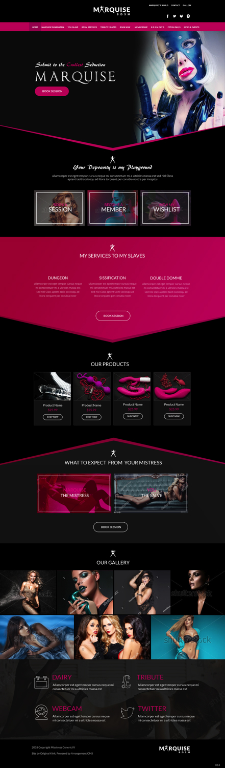 Diseño Web por pb para https://www.marquisebdsm.com/ | Diseño #19277200
