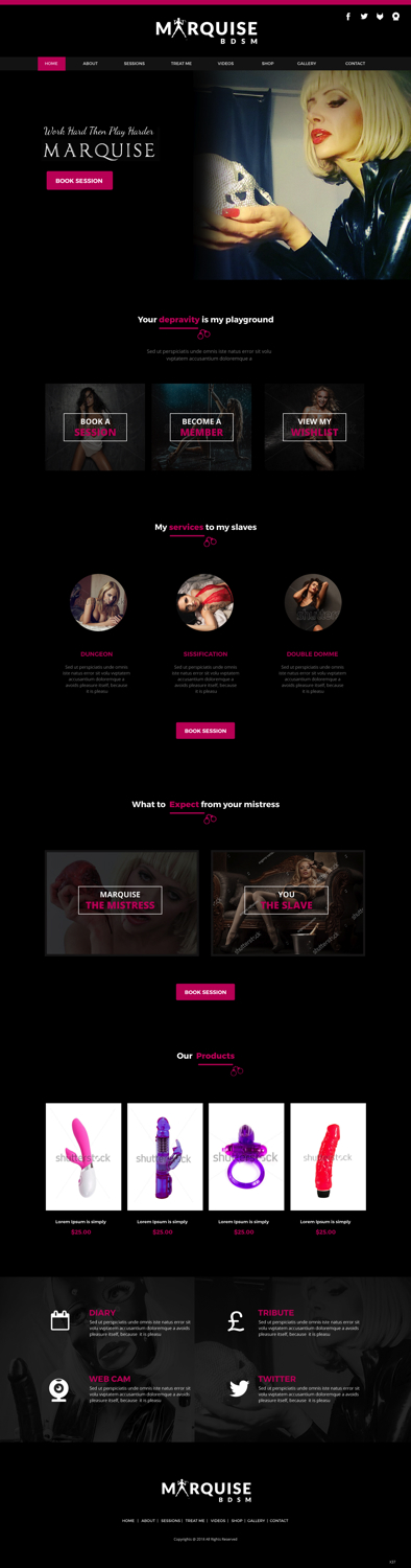 Diseño Web por pb para https://www.marquisebdsm.com/ | Diseño #19308356