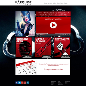 Web Design by Russ Michaels for https://www.marquisebdsm.com/ | Design #19205338