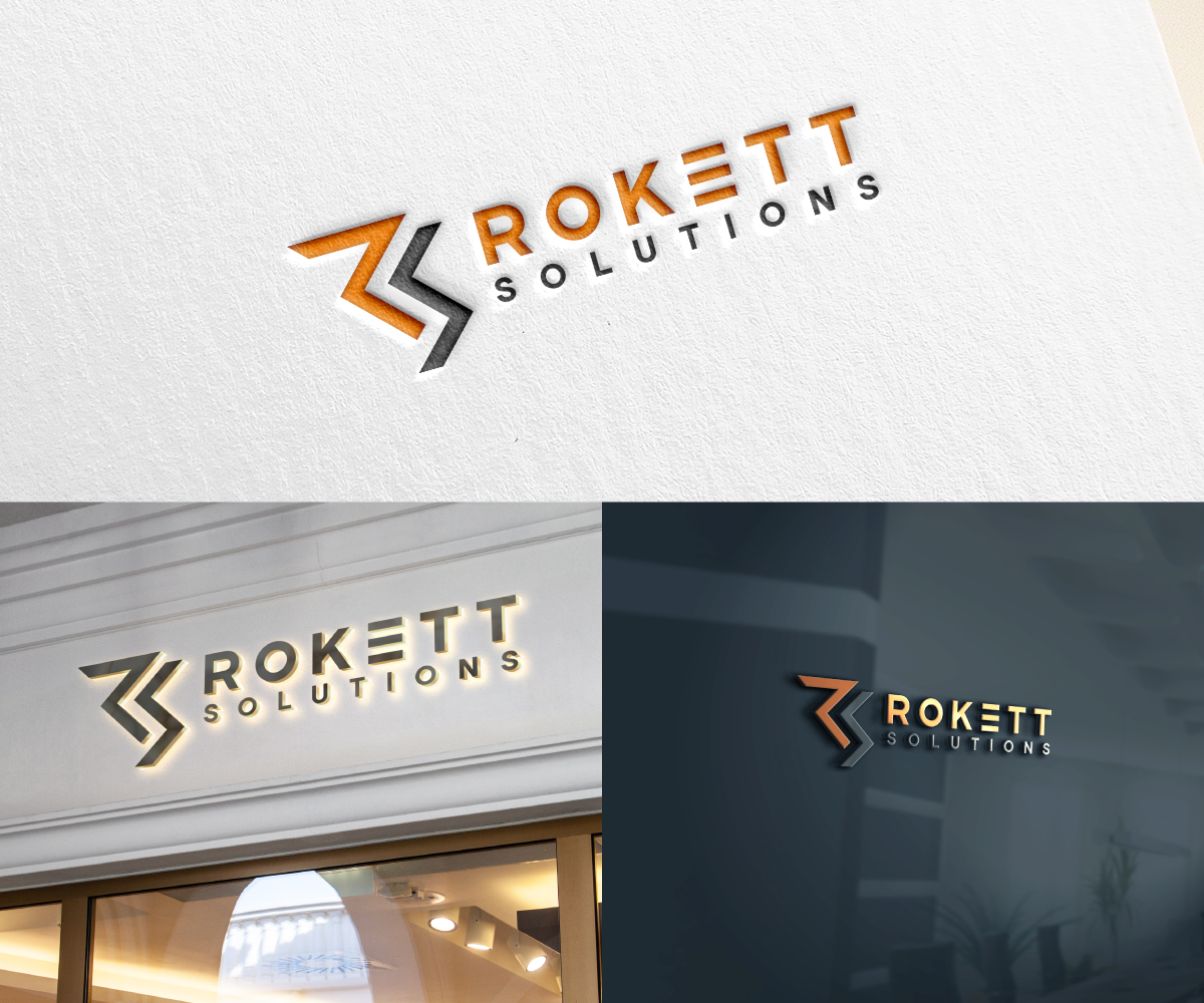 Logo Design by SlashGrid for Rokett Solutions | Design #19230675