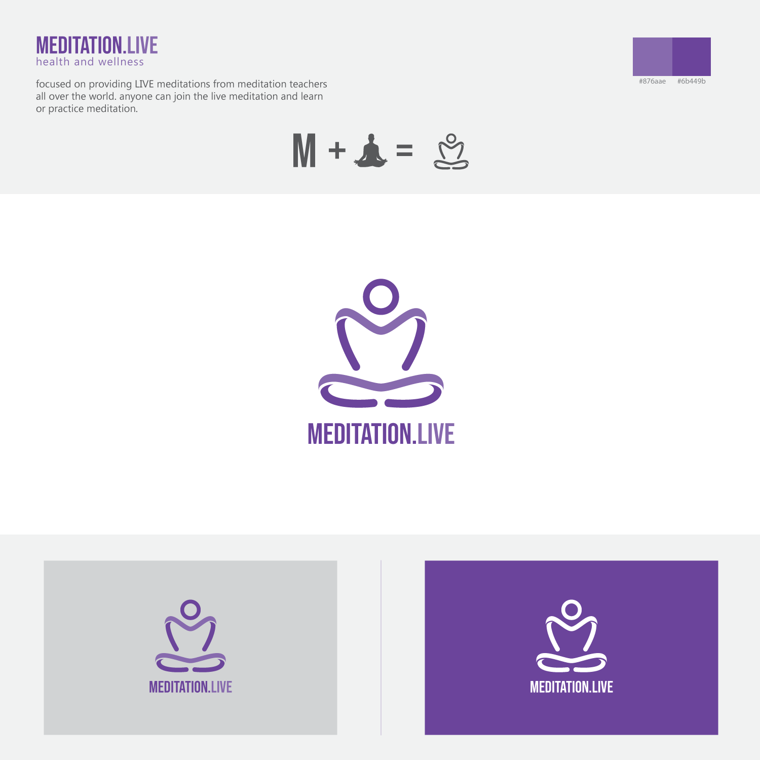 Logo Design by ZimMorata for Meditation.live | Design #19222508