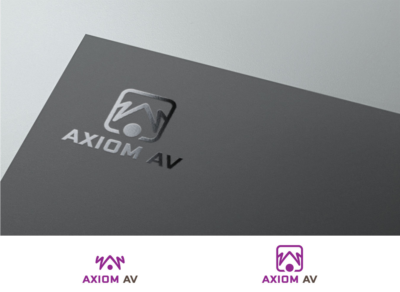 Logo-Design von Verified artistry (Design garden) für Axiom Audio Visual  | Design #19380160