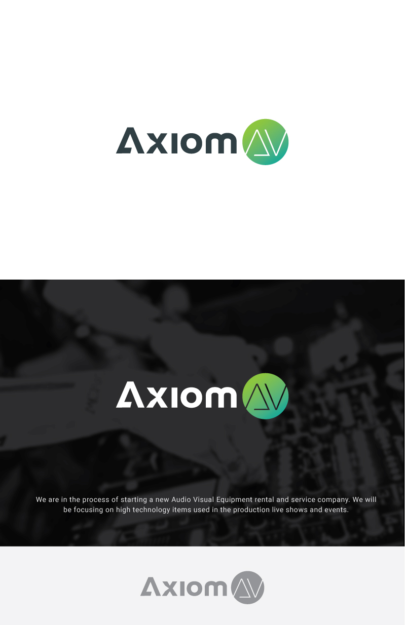 Diseño de Logo por somani para Axiom Audio Visual  | Diseño #19263847