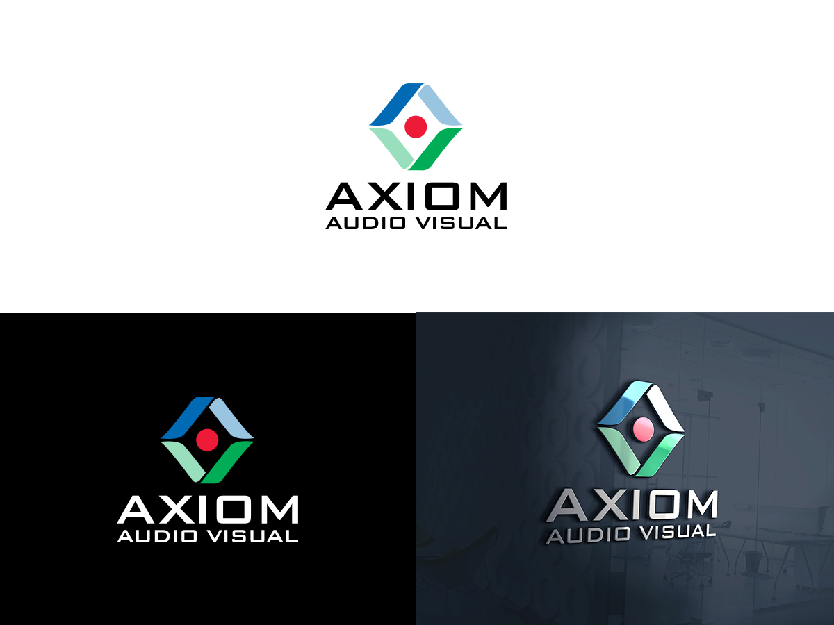 Logo Design by Slant Line Media for Axiom Audio Visual  | Design #19276916