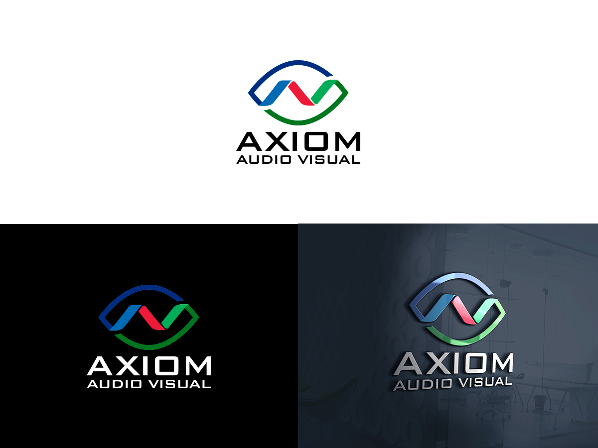 Logo Design by Slant Line Media for Axiom Audio Visual  | Design #19277140