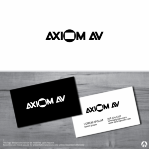 Diseño de Logo por MBARO para Axiom Audio Visual  | Diseño: #19405364