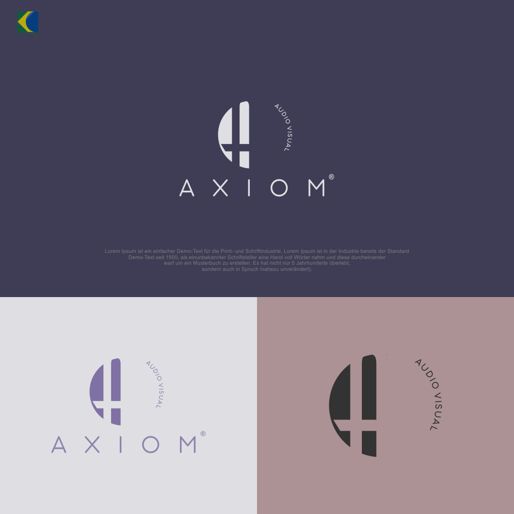 Diseño de Logo por NSP Design para Axiom Audio Visual  | Diseño #19480722