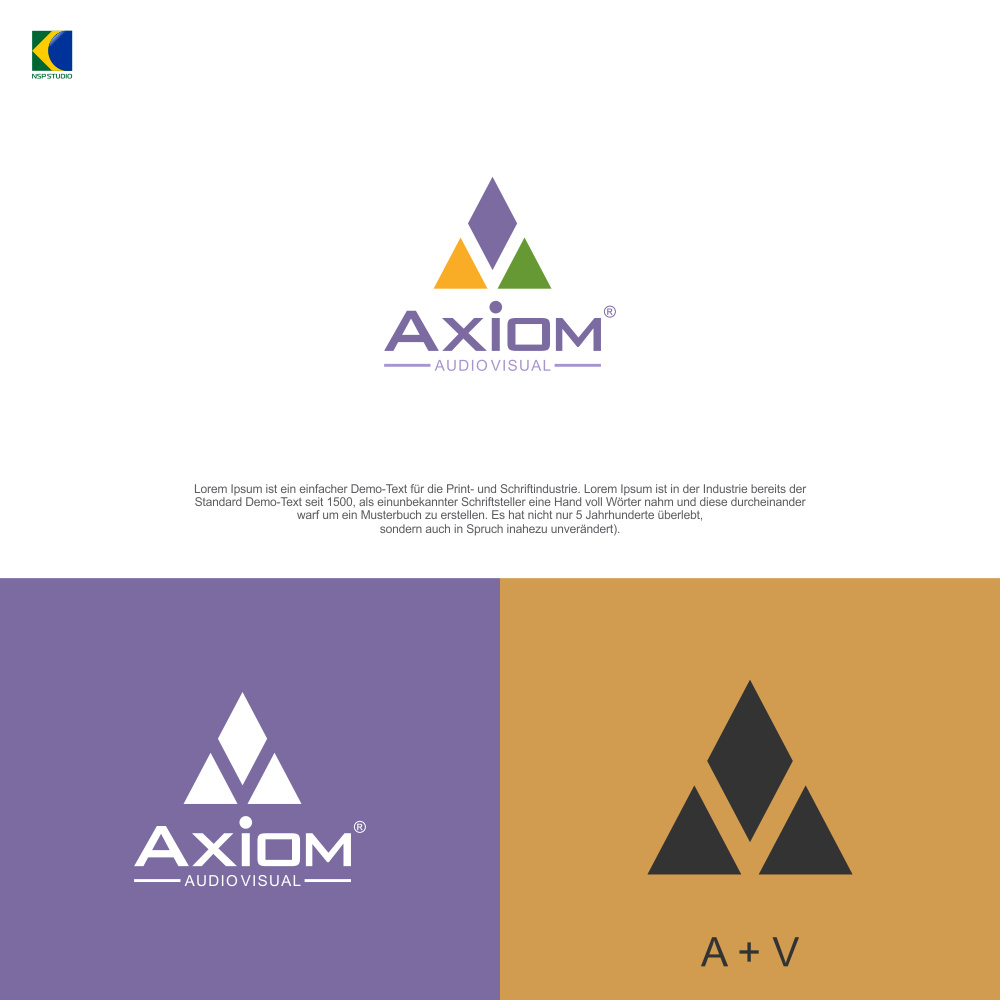 Diseño de Logo por NSP Design para Axiom Audio Visual  | Diseño #19502560