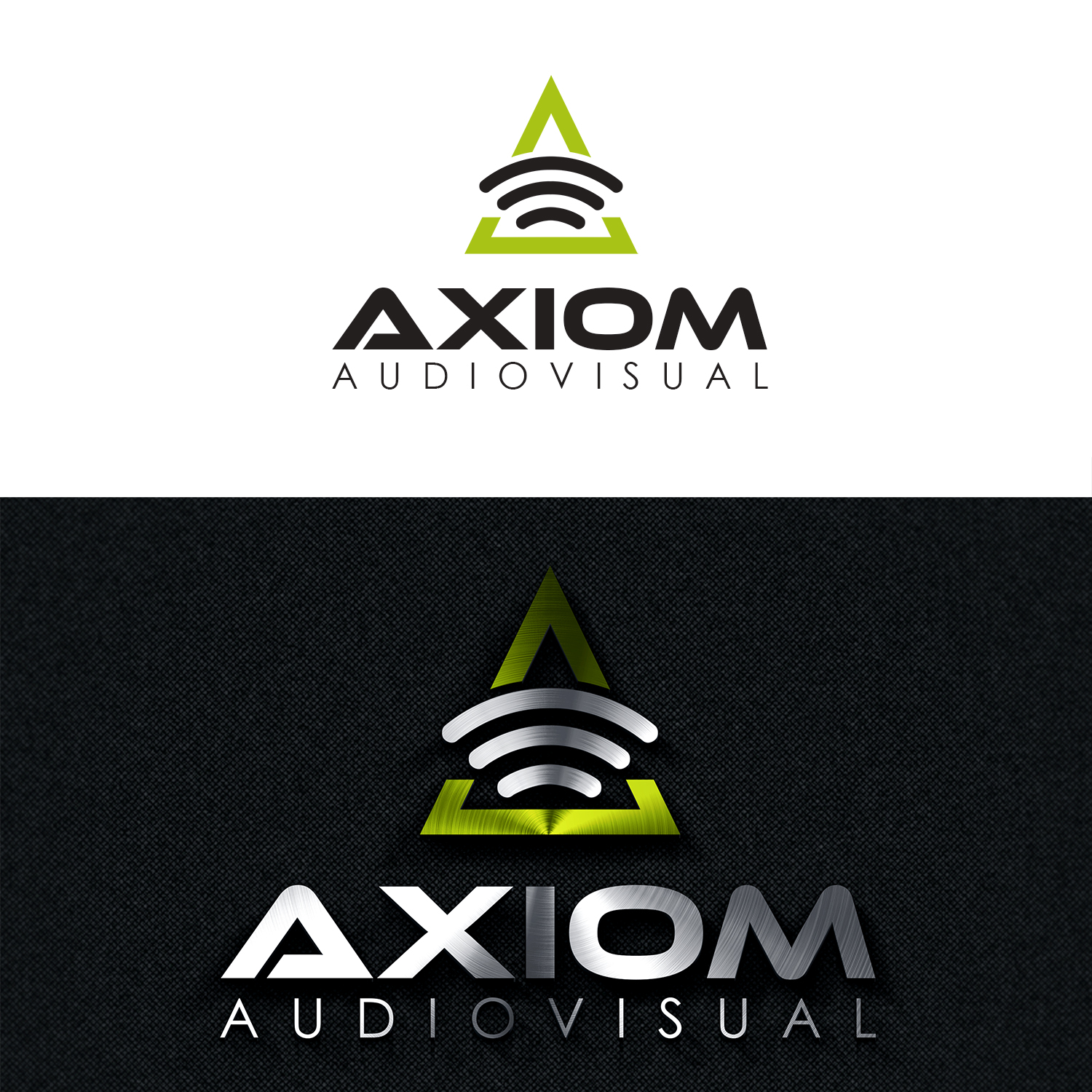 Logo Design by DOC$IGN for Axiom Audio Visual  | Design #19379461