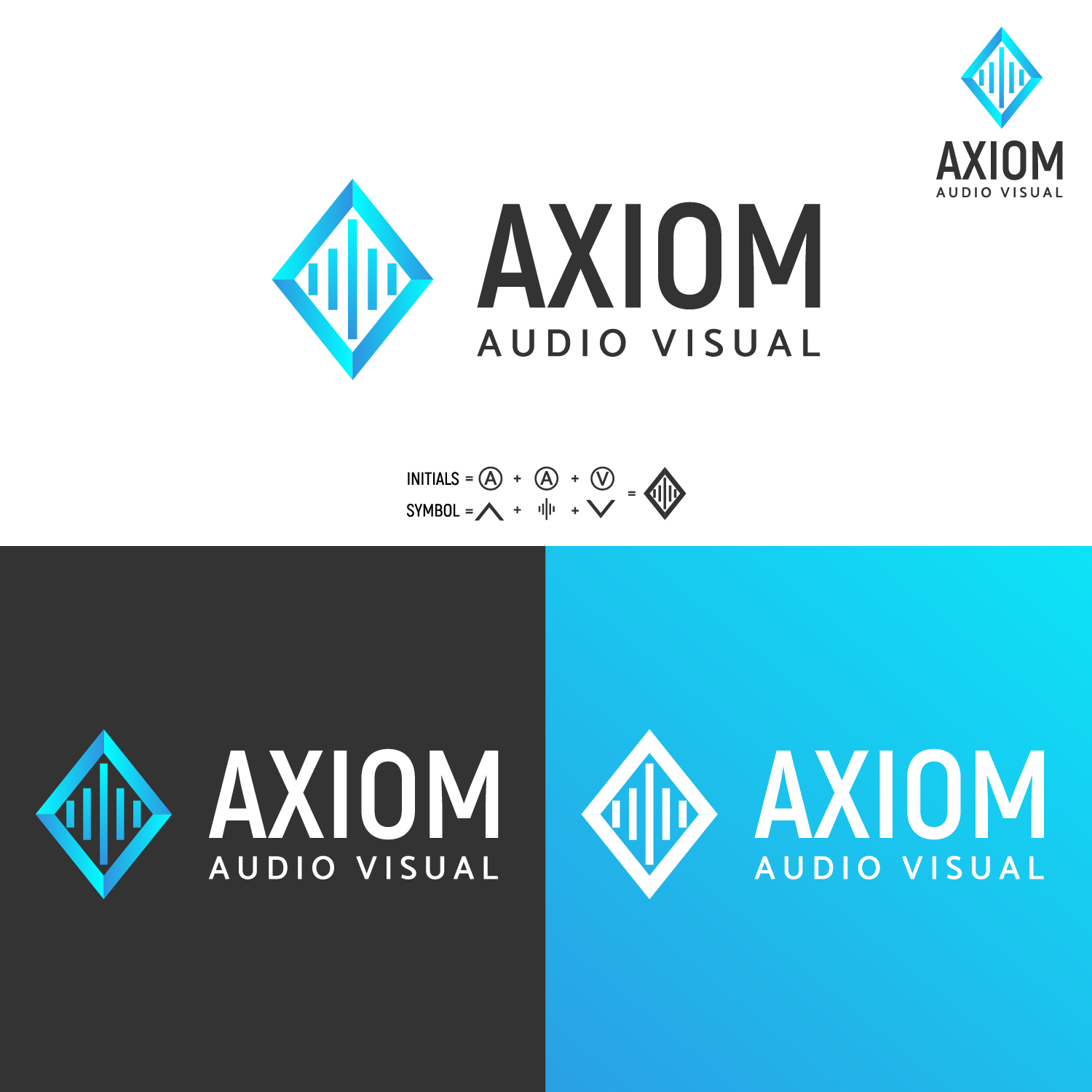 Diseño de Logo por Bowoedane studio para Axiom Audio Visual  | Diseño #19409522