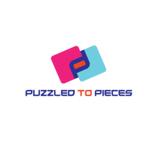 Possibly inside the image P to P and at the bottom of the image Puzzled to Pieces | Logo Design by rozT
