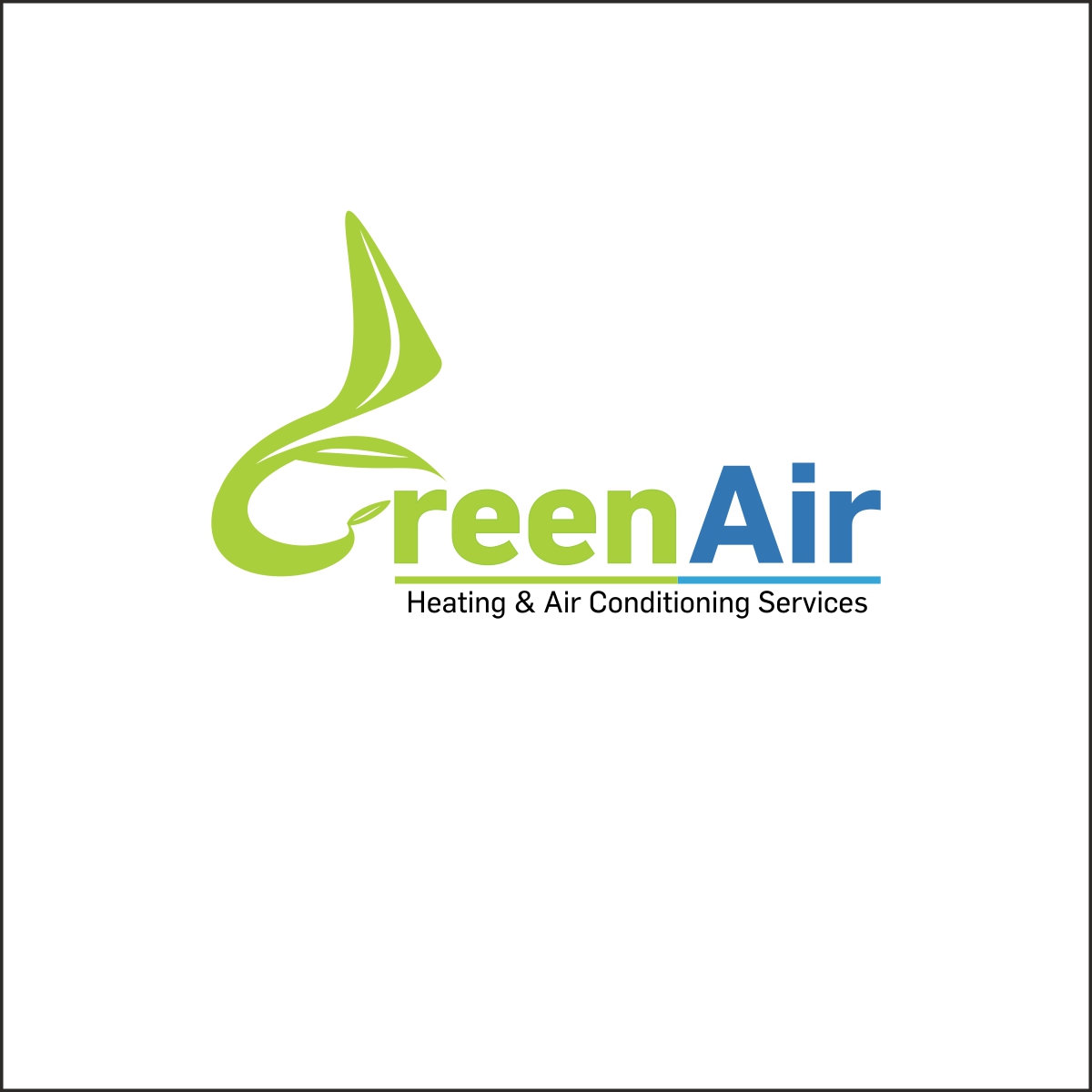 Logo Design by Dhruv Design Studio for Green Air, Heating and Air Conditioning  | Design #19254629