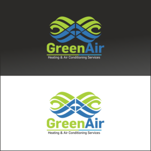 Logo Design by Dhruv Design Studio for Green Air, Heating and Air Conditioning  | Design: #19320681