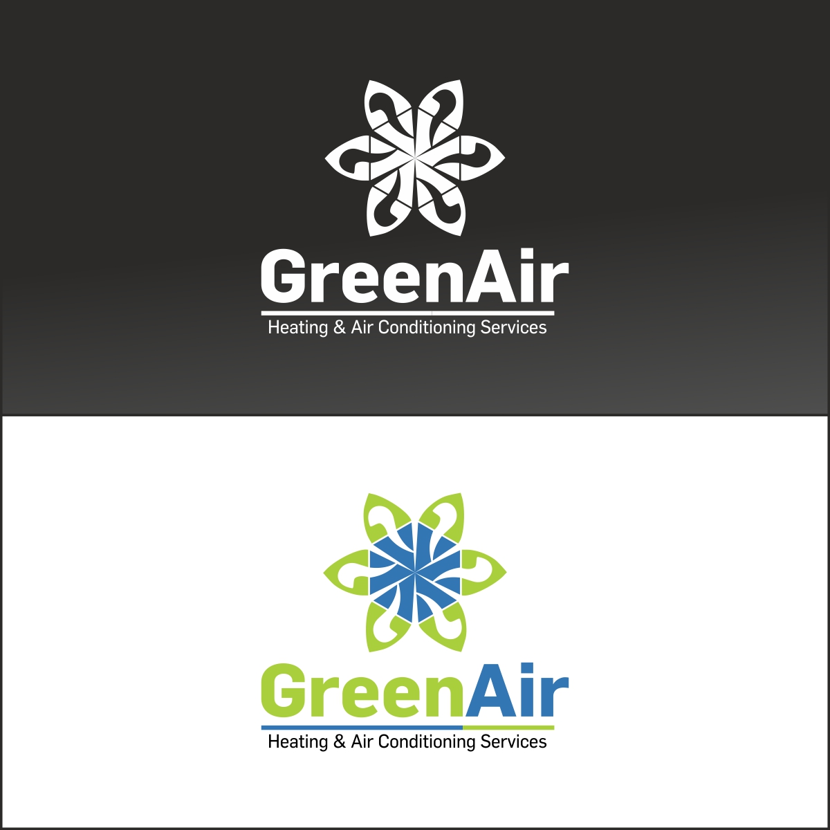 Logo-Design von Dhruv Design Studio für Green Air, Heating and Air Conditioning  | Design #19321190
