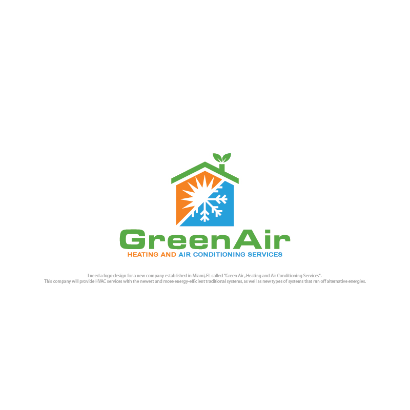 Logo Design by DesignNXT for Green Air, Heating and Air Conditioning  | Design #19243393