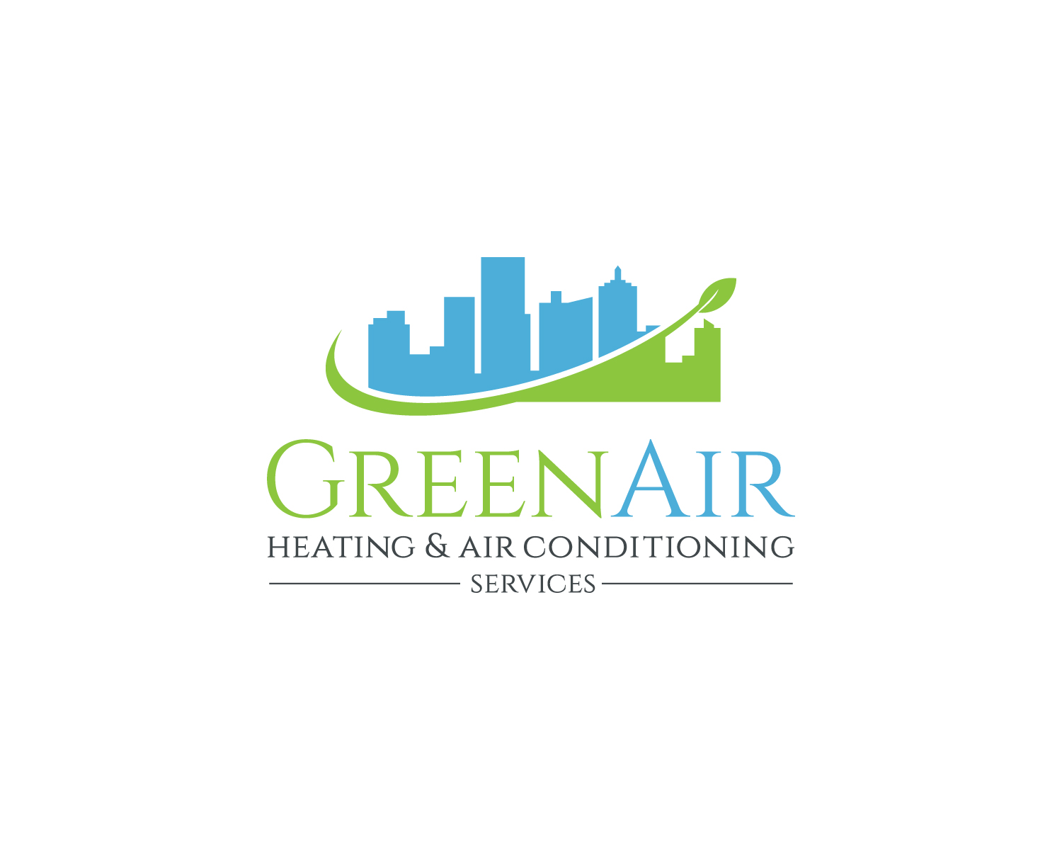 Logo Design by Atec for Green Air, Heating and Air Conditioning  | Design #19225429