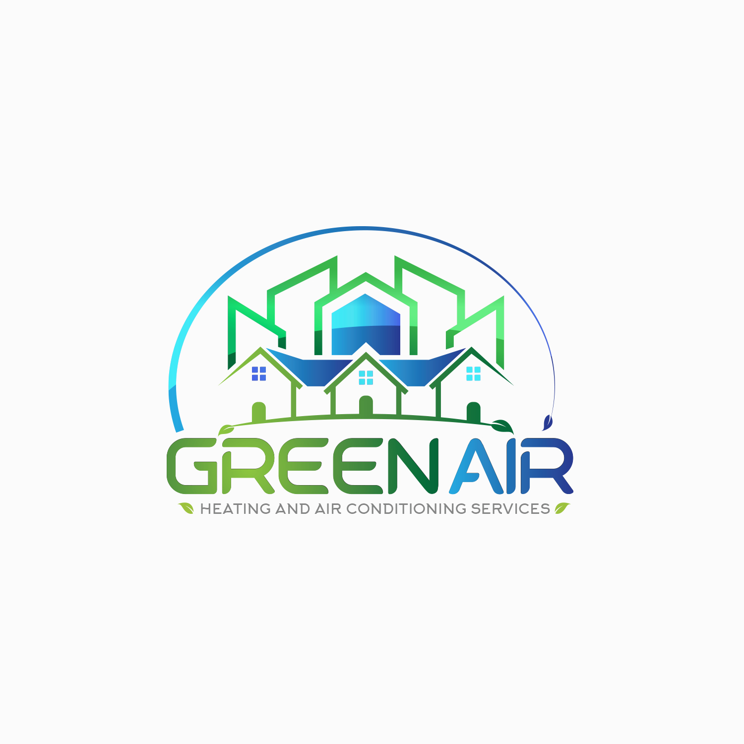 Logo Design by youngartist545 for Green Air, Heating and Air Conditioning  | Design #19222961