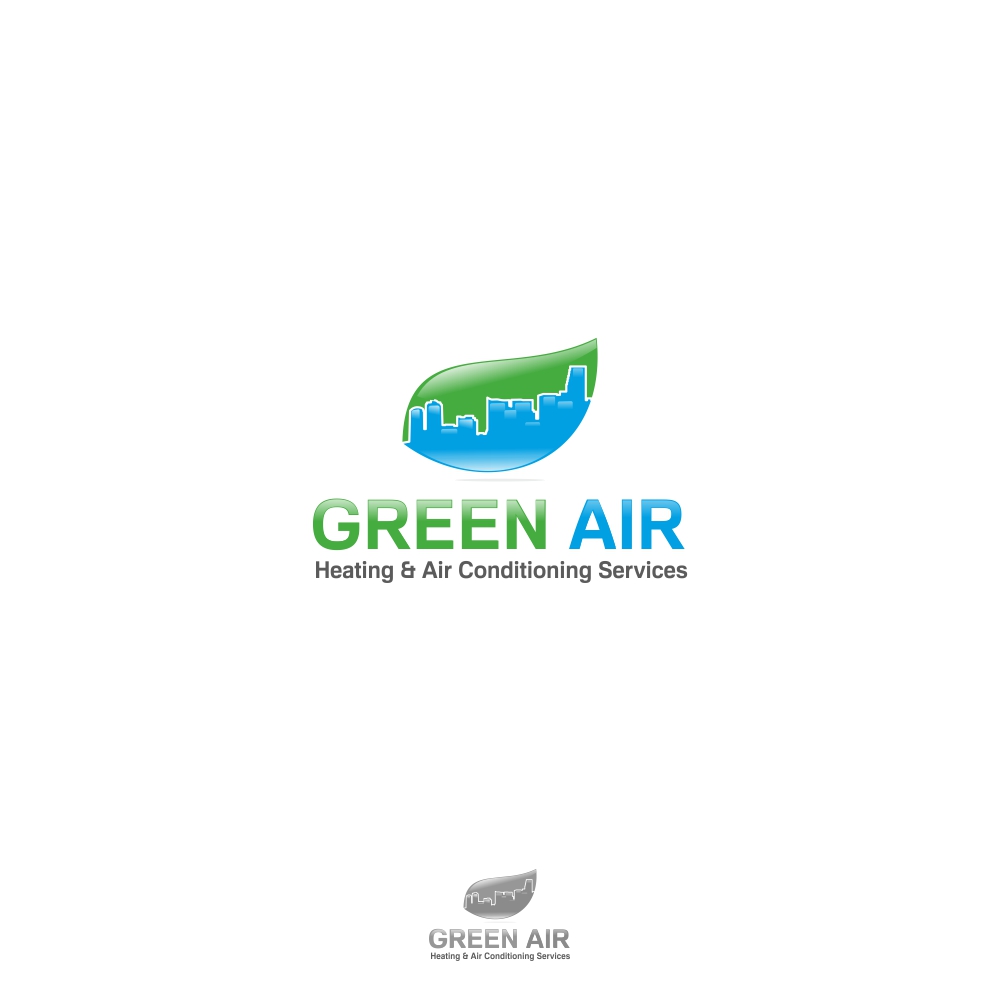 Logo Design by Basksh Designs for Green Air, Heating and Air Conditioning  | Design #19217714