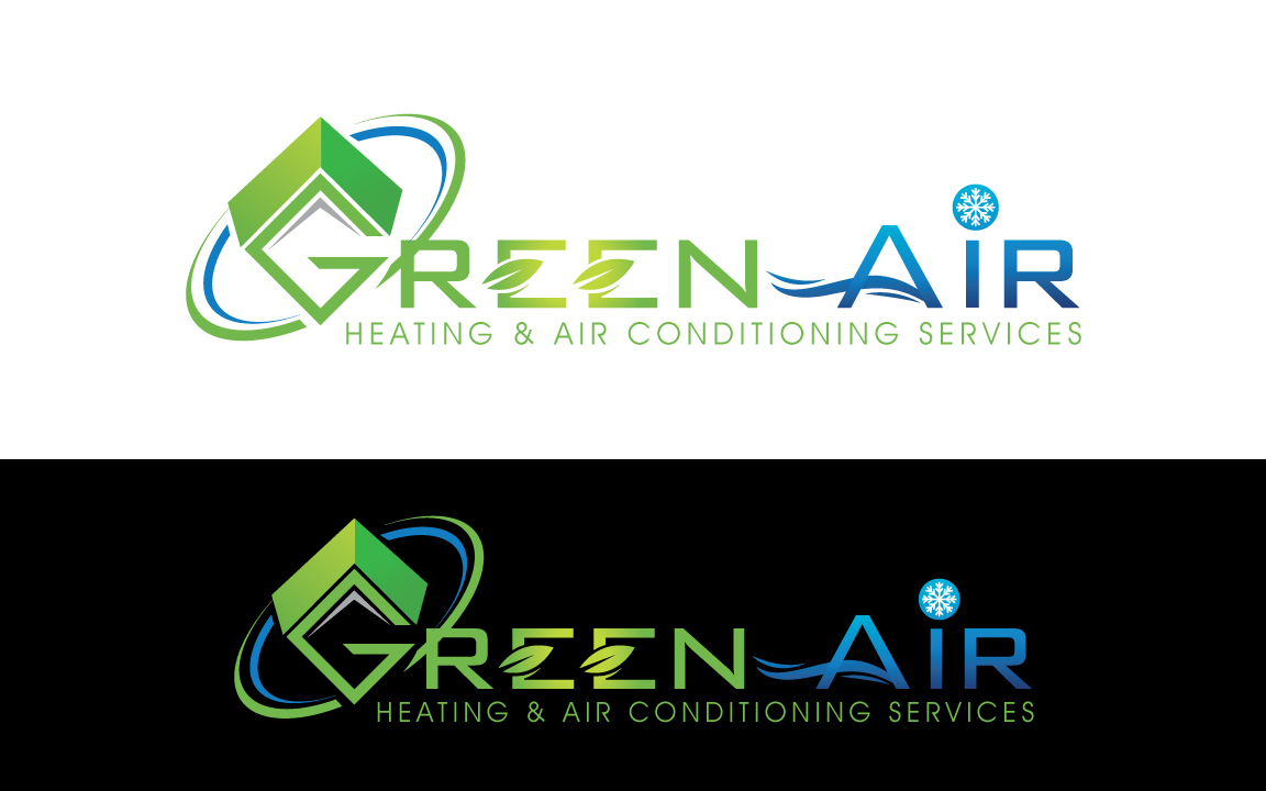 Logo Design by GODDREAMCREATION for Green Air, Heating and Air Conditioning  | Design #19273986