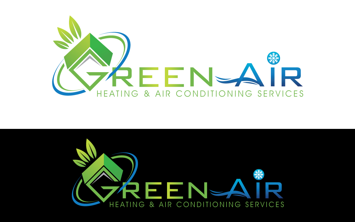Logo Design by GODDREAMCREATION for Green Air, Heating and Air Conditioning  | Design #19273987