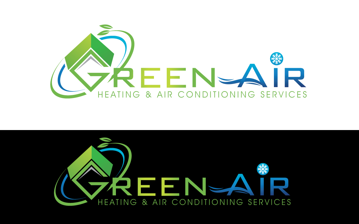 Logo Design by GODDREAMCREATION for Green Air, Heating and Air Conditioning  | Design #19273988
