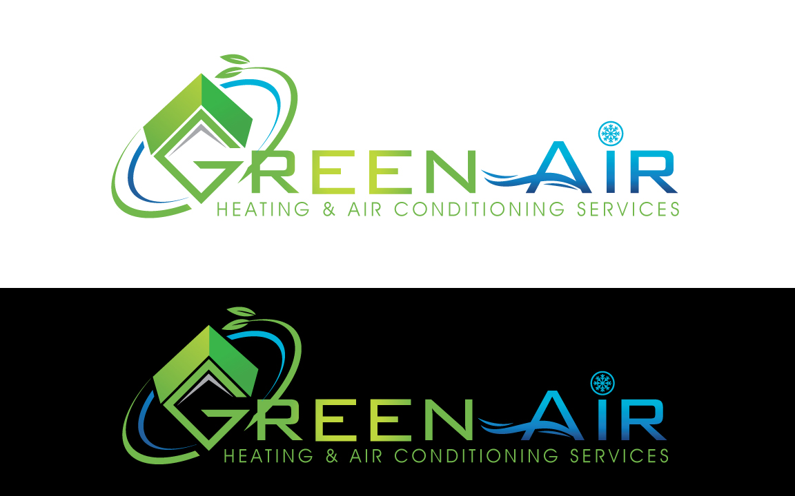 Logo Design by GODDREAMCREATION for Green Air, Heating and Air Conditioning  | Design #19277383