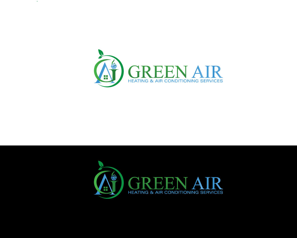 Logo Design by Habibur 3 for Green Air, Heating and Air Conditioning  | Design #19314786