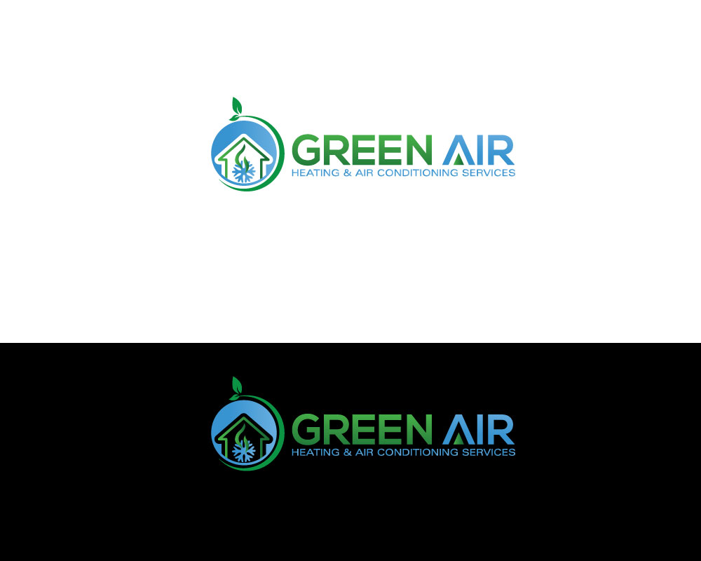 Logo Design by Habibur 3 for Green Air, Heating and Air Conditioning  | Design #19314790