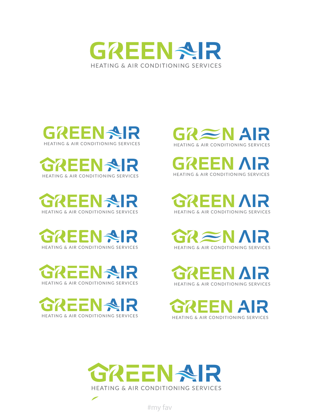 Logo-Design von Sheky für Green Air, Heating and Air Conditioning  | Design #19281223