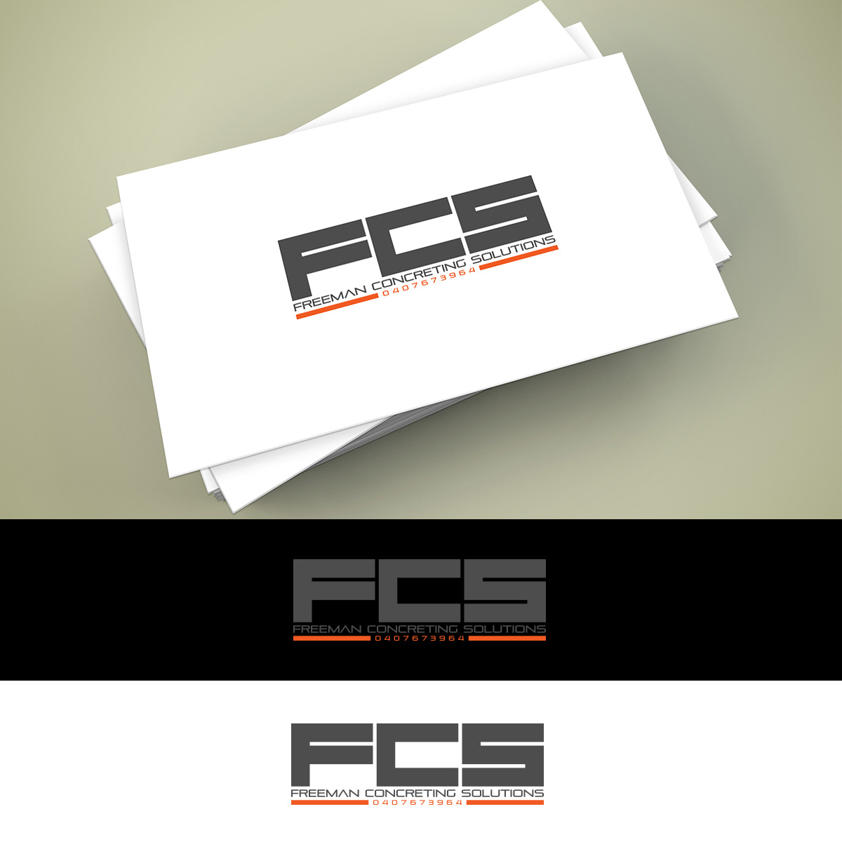 Logo Design by ClearDesign for Freeman concreting solutions | Design #19243204