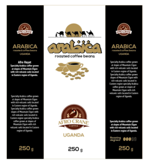 creative pack design with extended budget for AfroCrane coffee product | Design Emballage par Oleg Androsov