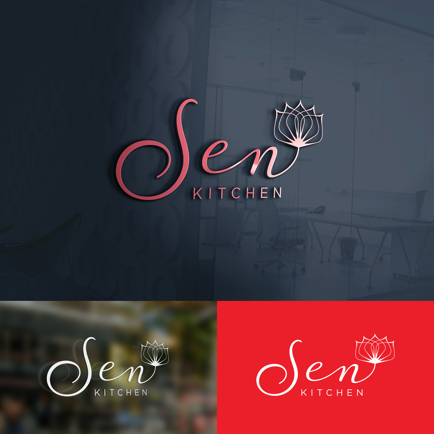 Traditional Bold Fast Food Restaurant Logo Design For Sen Kitchen By Flint Stone Design 19341848