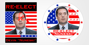 Devin Nunes anti re election sticker  | Poster Design by edge design
