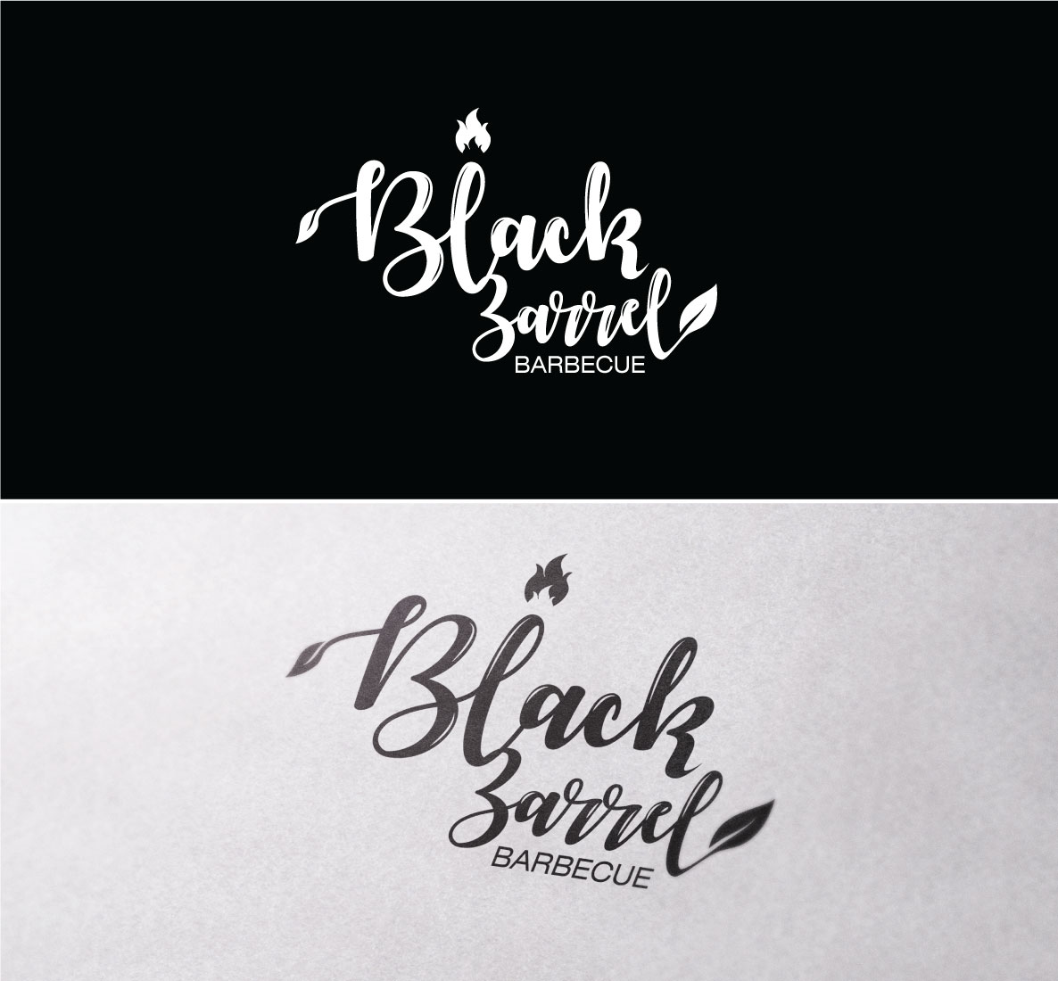 Logo Design by Shigh5 for Black Barrel Barbecue | Design #19261679