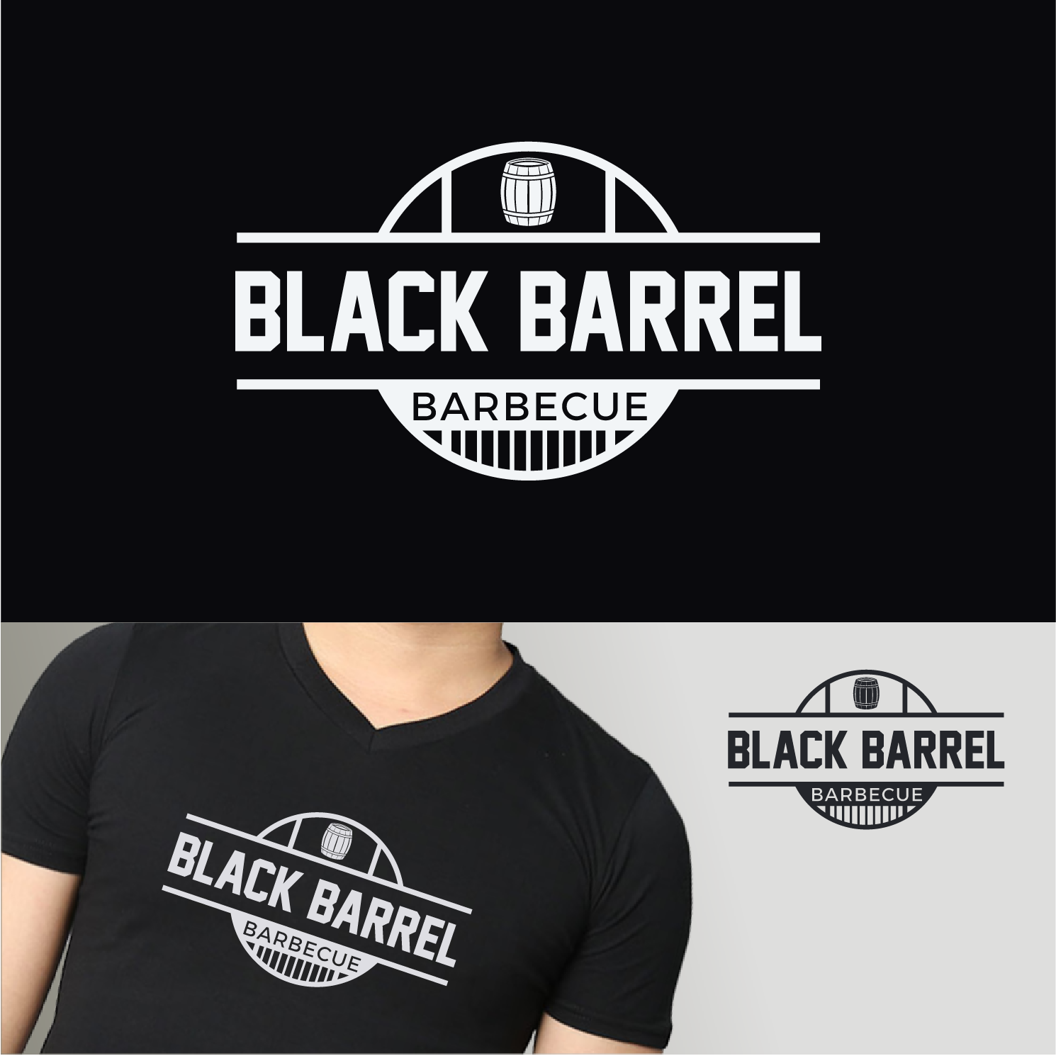 Logo-Design von Ode70 für Black Barrel Barbecue | Design #19244128