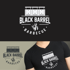 Logo Design by Ode70 for Black Barrel Barbecue | Design: #19260592