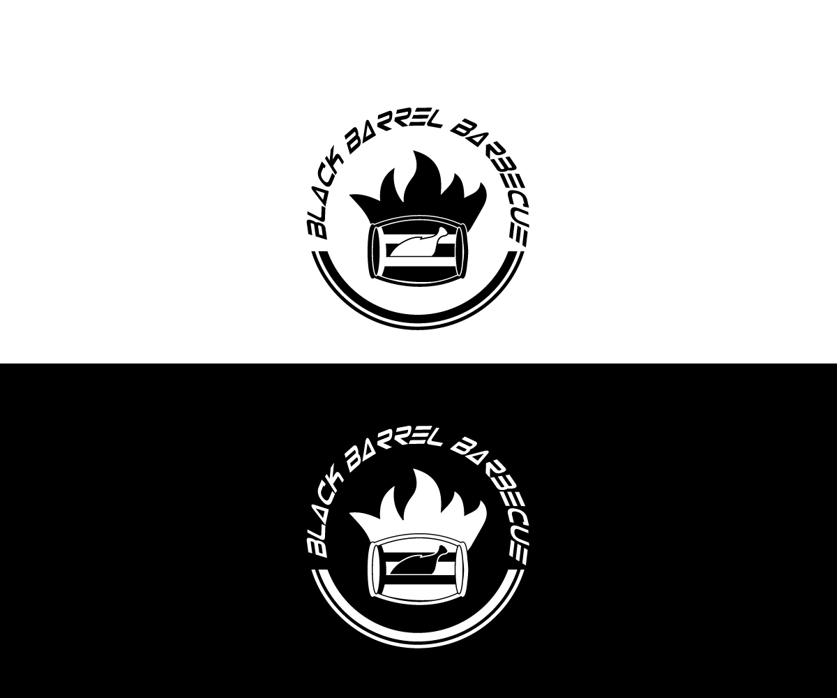 Logo Design by Rosaleen for Black Barrel Barbecue | Design #19246159