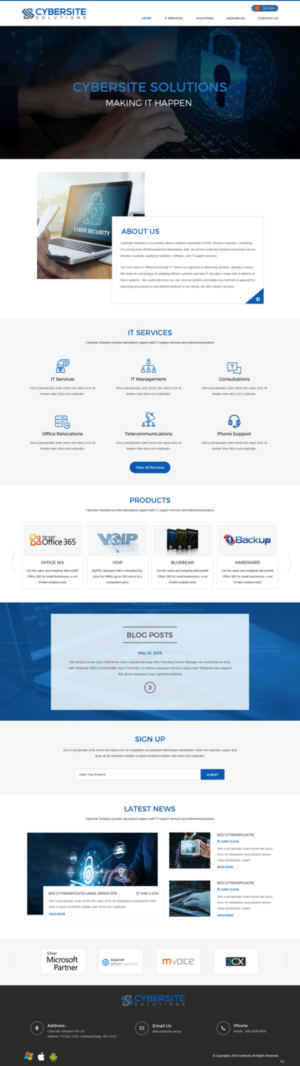 Design Wordpress par pb pour Cybersite Solutions Pty Ltd | Design : #19220780