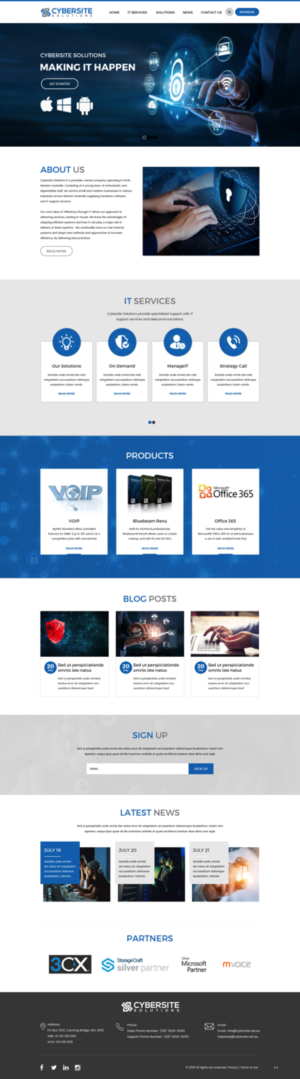 Design Wordpress par pb pour Cybersite Solutions Pty Ltd | Design : #19220781